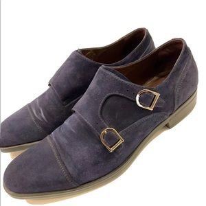 Ermenegildo Zegna men’s Double monk suede shoes